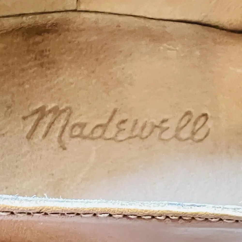 Madewell Shoes Womens 9 Brown Leather Oxford Flats Lace Up Almond Toe Casual